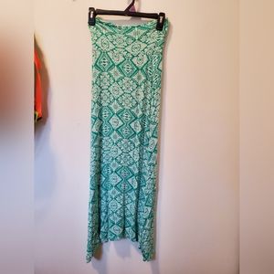 Teal maxi skirt